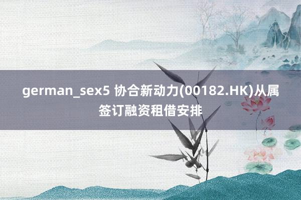 german_sex5 协合新动力(00182.HK)从属签订融资租借安排